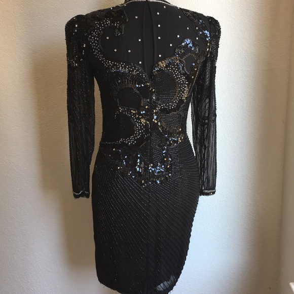 VINTAGE NITE LINE • Black Sequin Formal - Picture 2 of 8